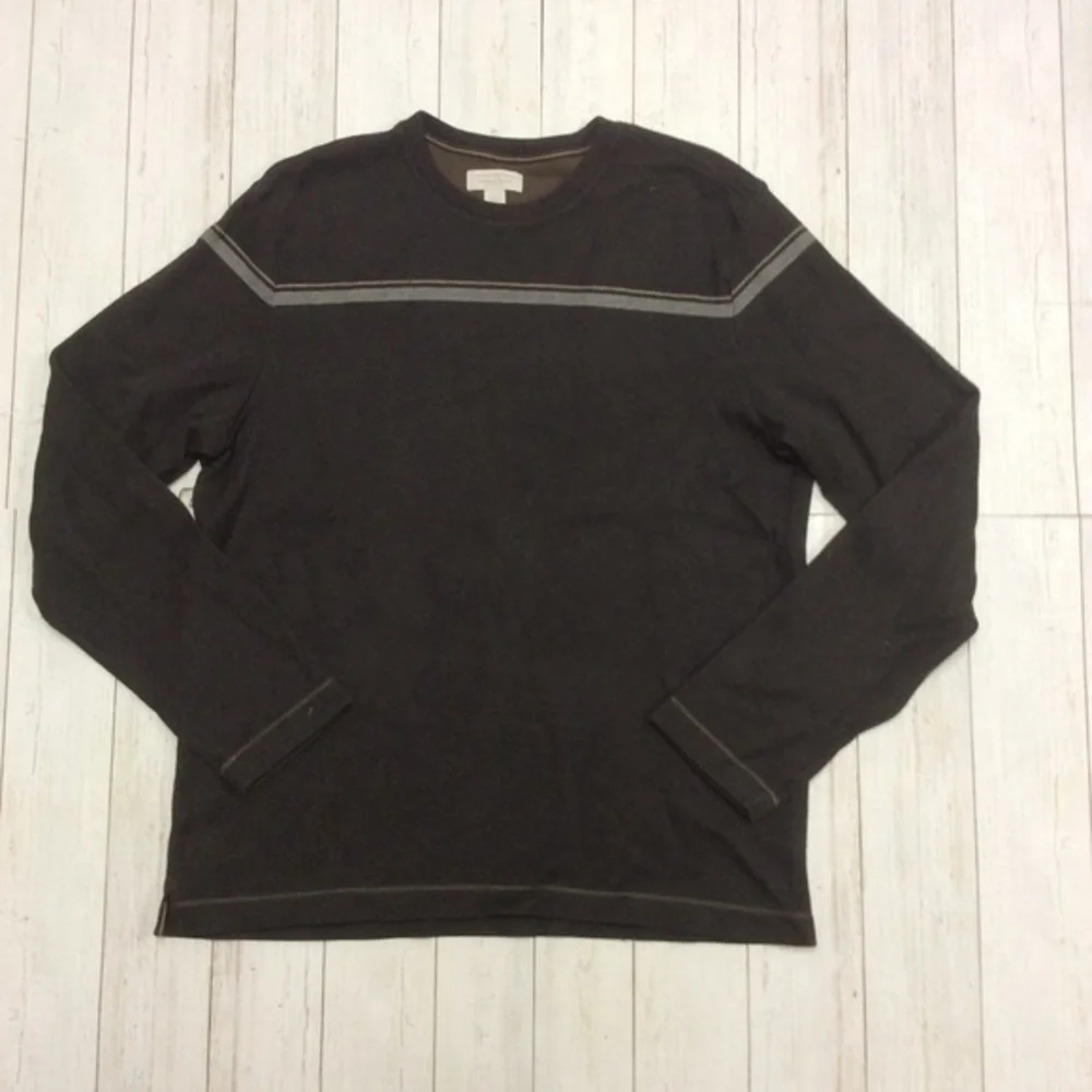Banana Republic Men’s Brown Casual Classic Crewneck Long Sleeve Sweater